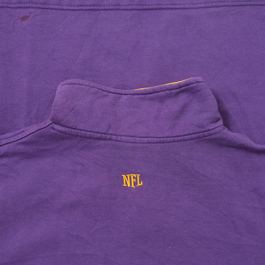 Vintage Minnesota Vikings Q-Zip Sweater Large 