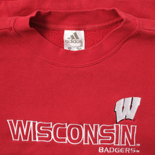 Vintage adidas Wisconsin Badgers Sweater XLarge 