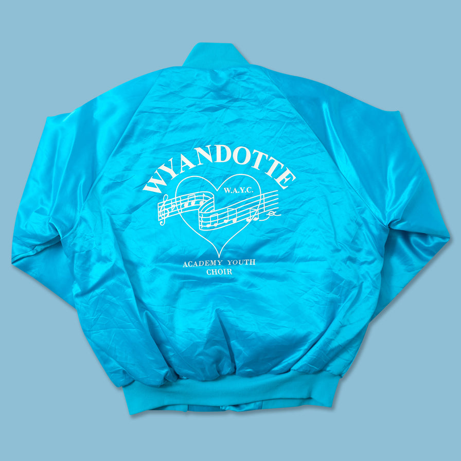 Vintage Padded Satin College Jacket Medium 