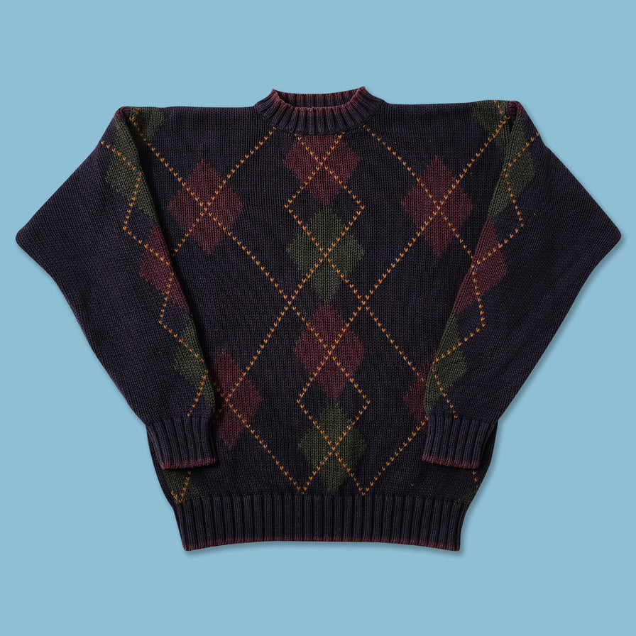 Vintage Woods&Gray Knit Sweater Medium 