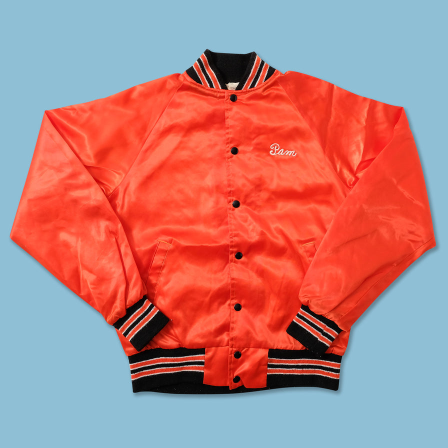 Vintage Women's Satin College Jacket Small 