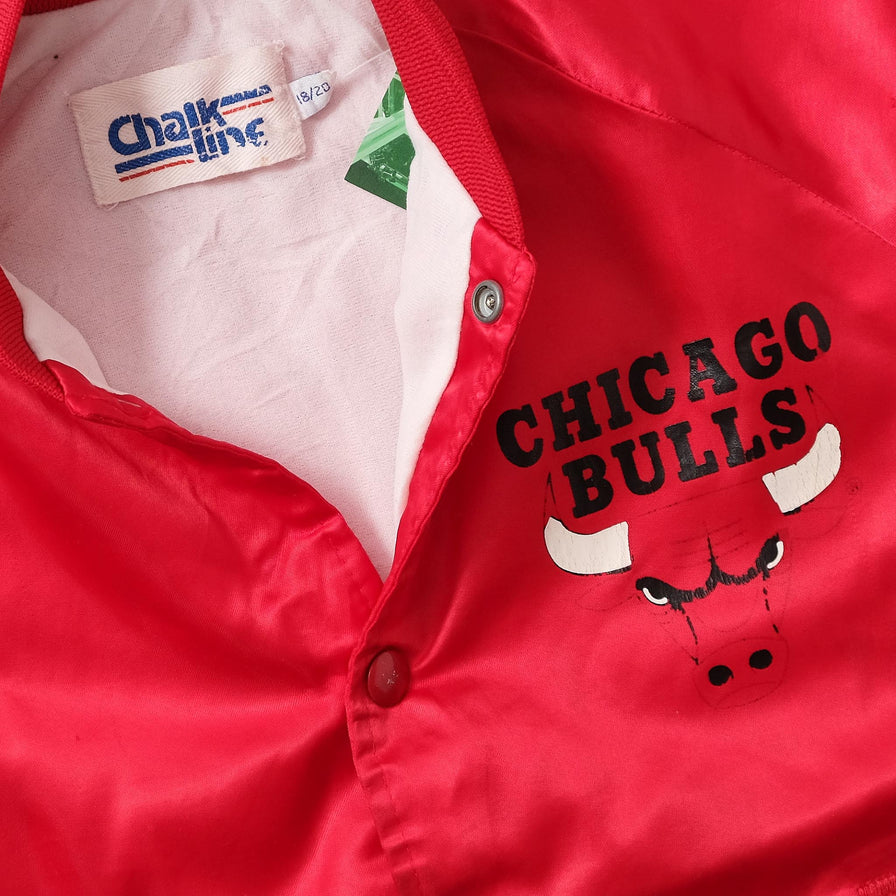 Vintage Women's Chicago Bulls Satin College Jacket XSmall 