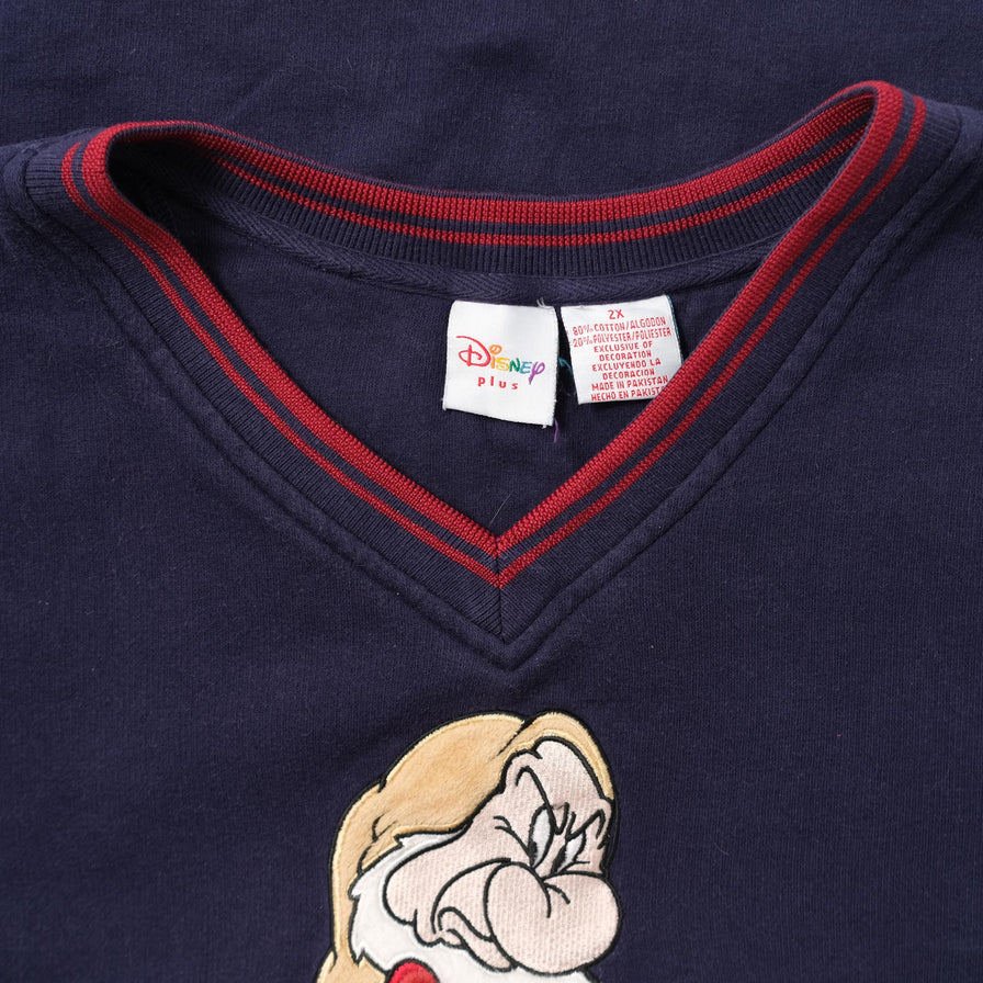 Vintage Grumpy V-Neck Sweater Large 