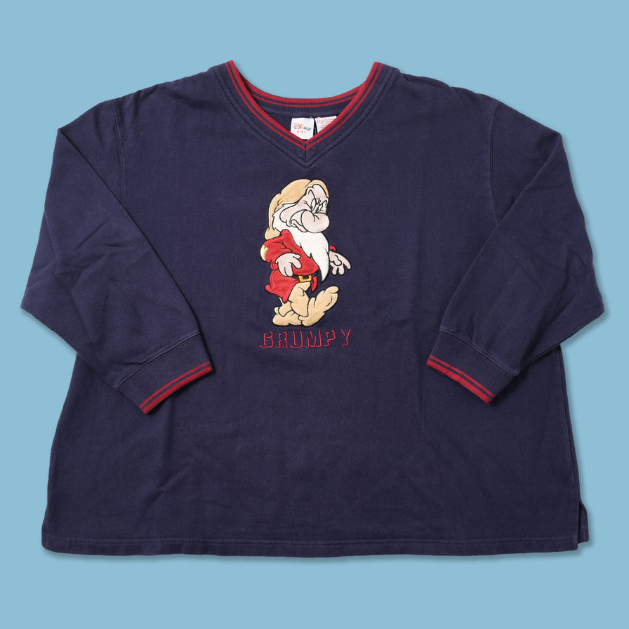 Vintage Grumpy V-Neck Sweater Large 