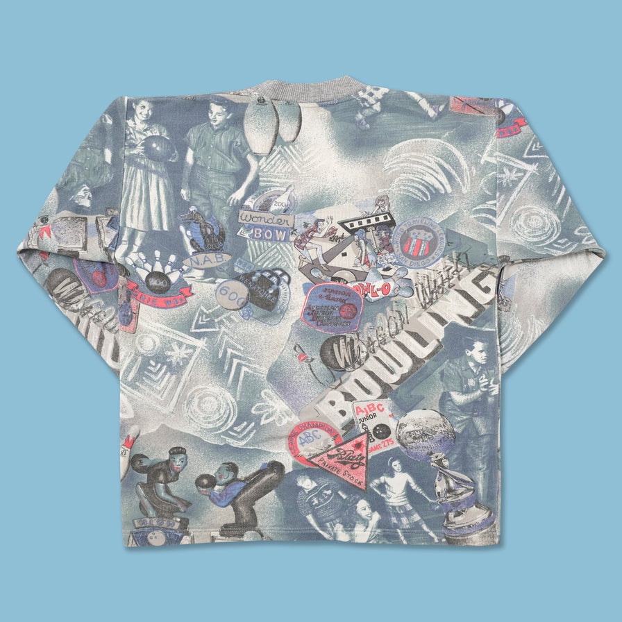 Vintage Bowling Sweater Medium 