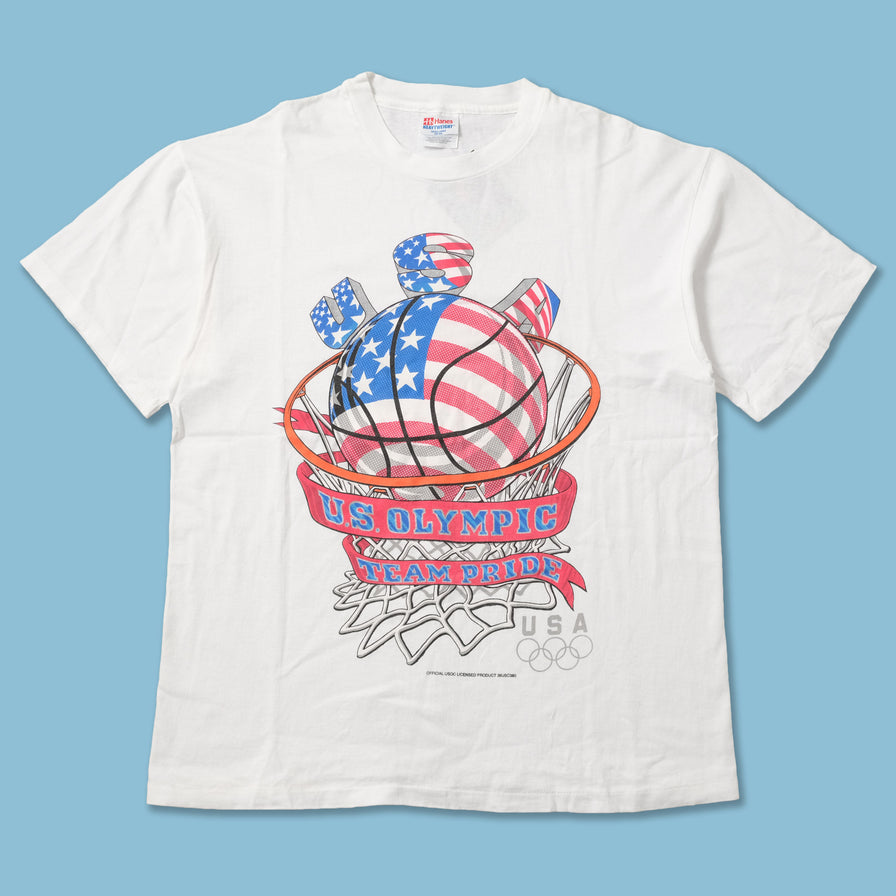 Vintage USA Olympic Basketball T-Shirt Large 