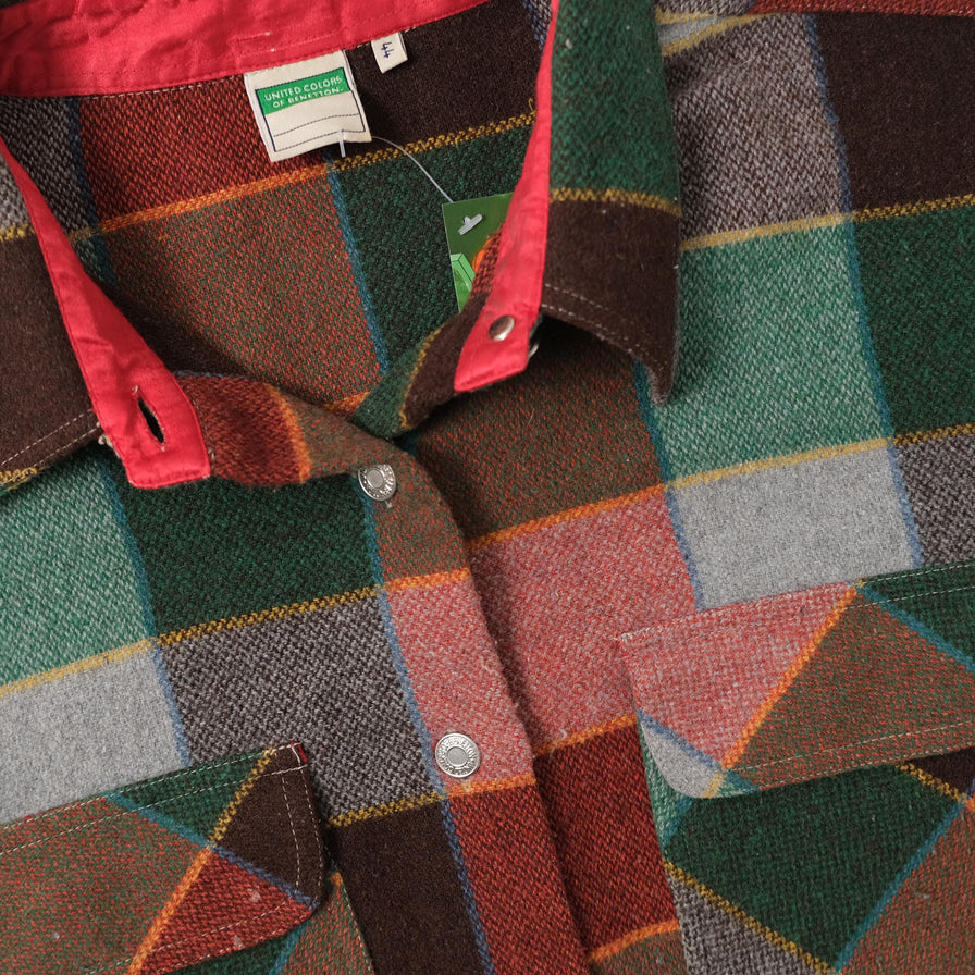 Vintage Bennetton Flannell Shirt Medium 