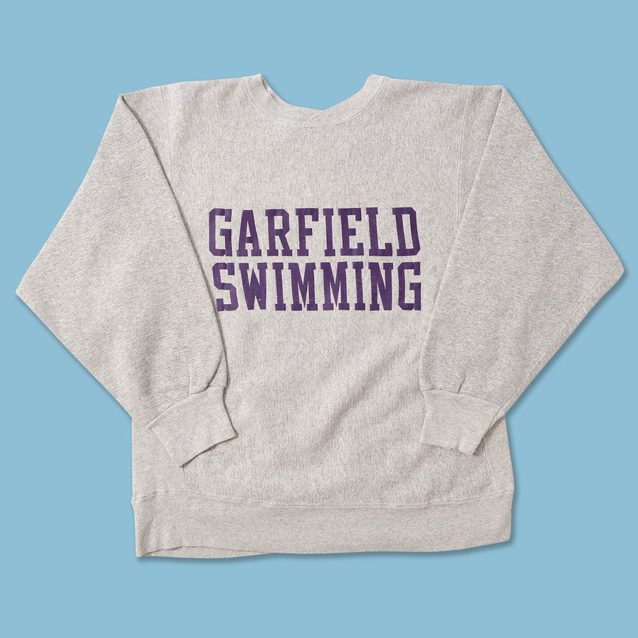 Vintage Garfield Swimming Sweater Large 