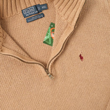Vintage Polo Ralph Lauren Q-Zip Knit Sweater XLarge 