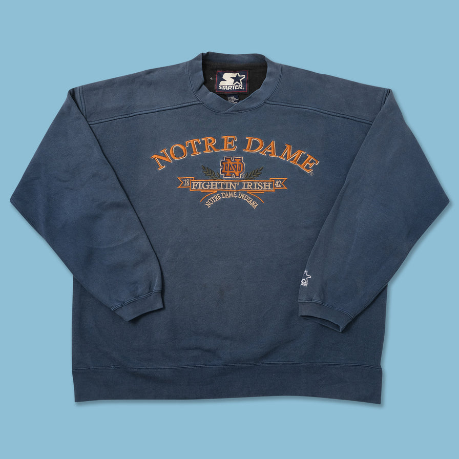 Vintage Starter Notre Dame Sweater XLarge 