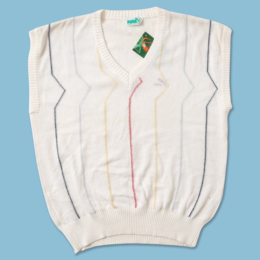 Vintage DS Puma Knit Sweater Vest Large 