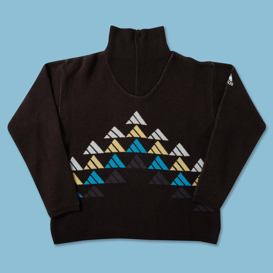 Vintage DS adidas Q-Zip Knit Sweater Medium 