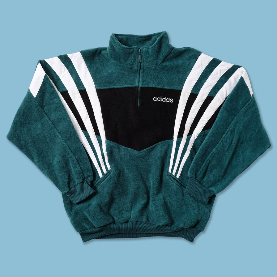Vintage DS adidas Q-Zip  Fleece Sweater XLarge 