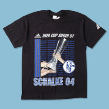 1997 DS adidas Schalke 04 Uefa Cup T-Shirt Small 