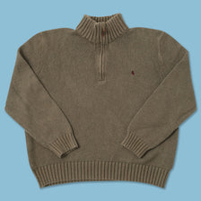 Vintage Polo Ralph Lauren Q-Zip Knit Sweater Medium 