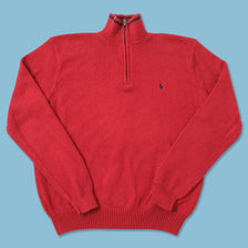 Vintage Ralph Lauren Q-Zip Knit Sweater Small 