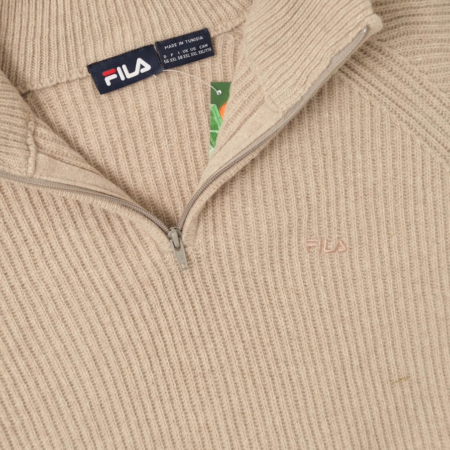 Vintage Fila Q-Zip Knit Sweater XLarge 