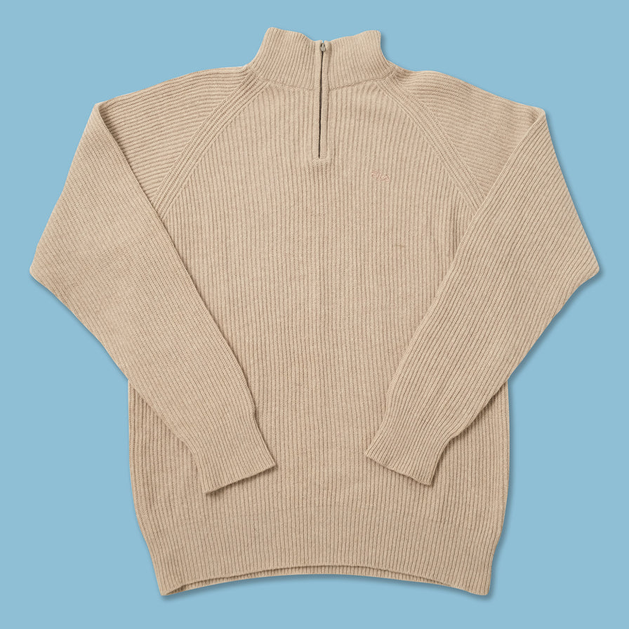Vintage Fila Q-Zip Knit Sweater XLarge 