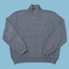 Vintage Polo Ralph Lauren Q-Zip Knit Sweater Large 