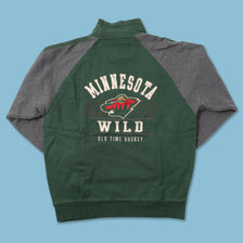Vintage Minnesota Wild Q-Zip Sweater Large 