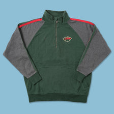 Vintage Minnesota Wild Q-Zip Sweater Large 