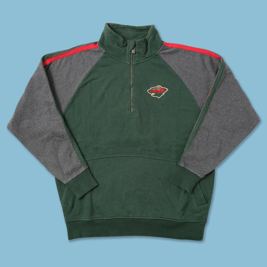 Vintage Minnesota Wild Q-Zip Sweater Large 