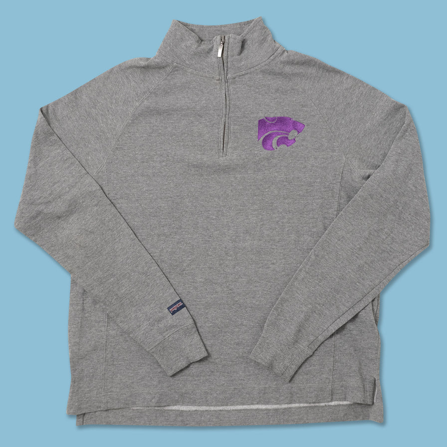 Vintage Kansas State Wildcats Q-Zip Sweater Medium 