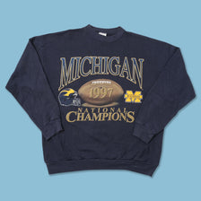 Vintage 1997 Michigan National Champions Sweater Large 
