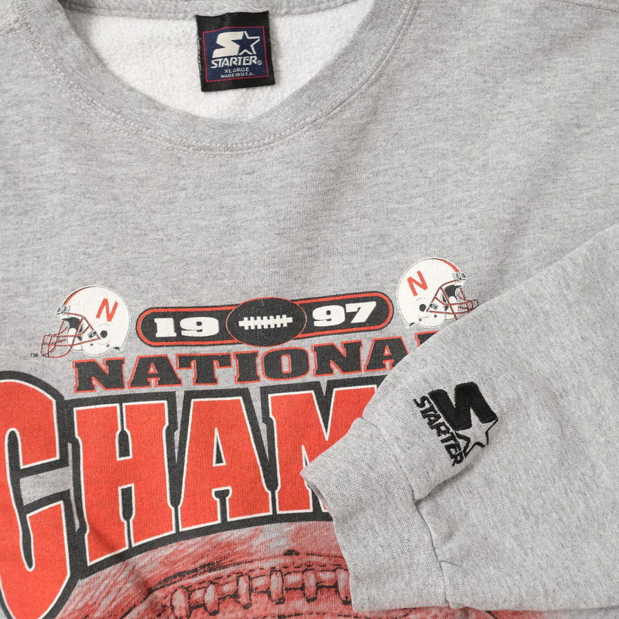 Vintage Nebraska Huskers Sweater XLarge 