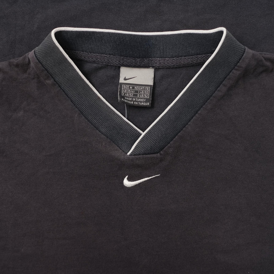 Vintage Nike Mini Swoosh V-Neck T-Shirt Medium 