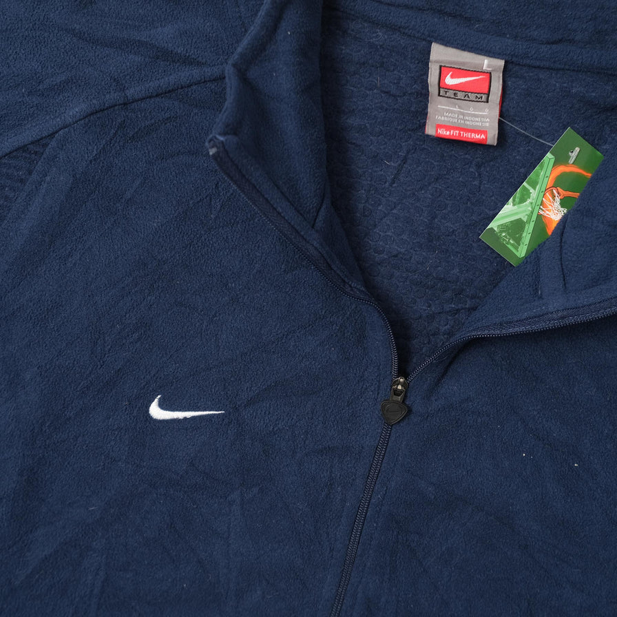 Vintage Nike Mini Swoosh Half Zip Fleece Large 