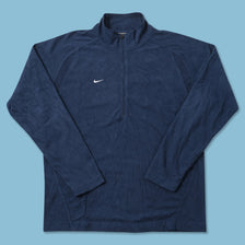 Vintage Nike Mini Swoosh Half Zip Fleece Large 