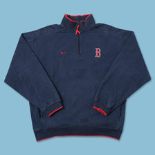 Vintage Nike Boston Red Sox Q-Zip Sweater XLarge 