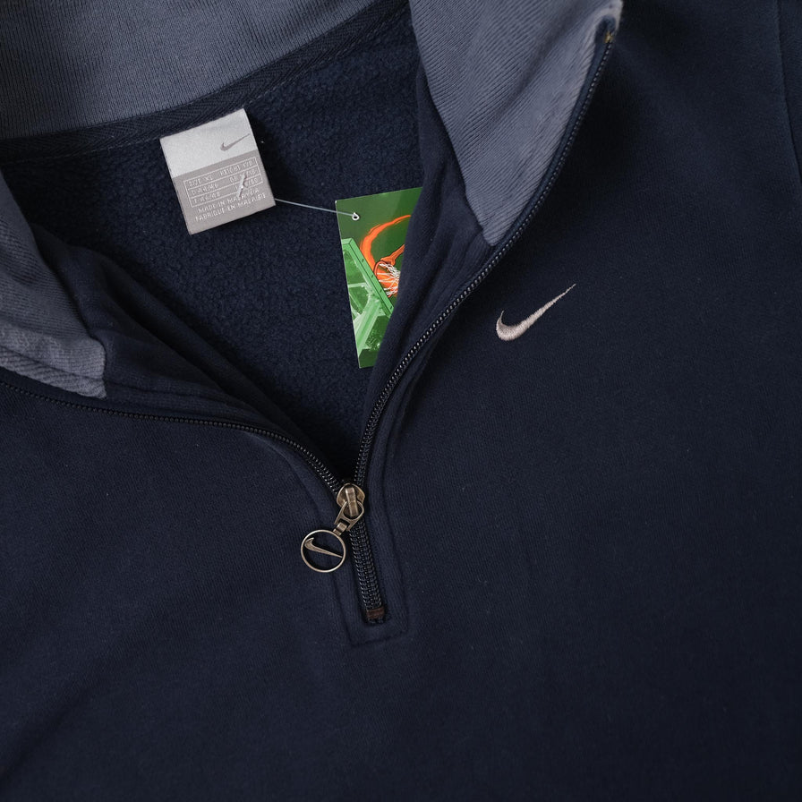 Vintage Nike Mini Swoosh Q-Zip Sweater Small 