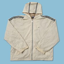 Vintage Nike Hooded Track Jacket Large 
