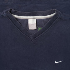 Vintage Nike Mini Swoosh V-Neck Sweater Medium 