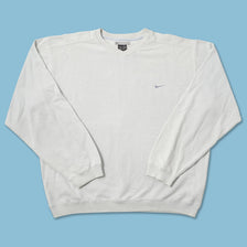 Vintage Nike Mini Swoosh V-Neck Sweater Large 