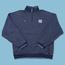 Vintage Nike North Carolina Q-Zip Sweater Large 