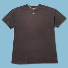 Vintage Nike Middle Swoosh V-Neck T-Shirt XLarge 