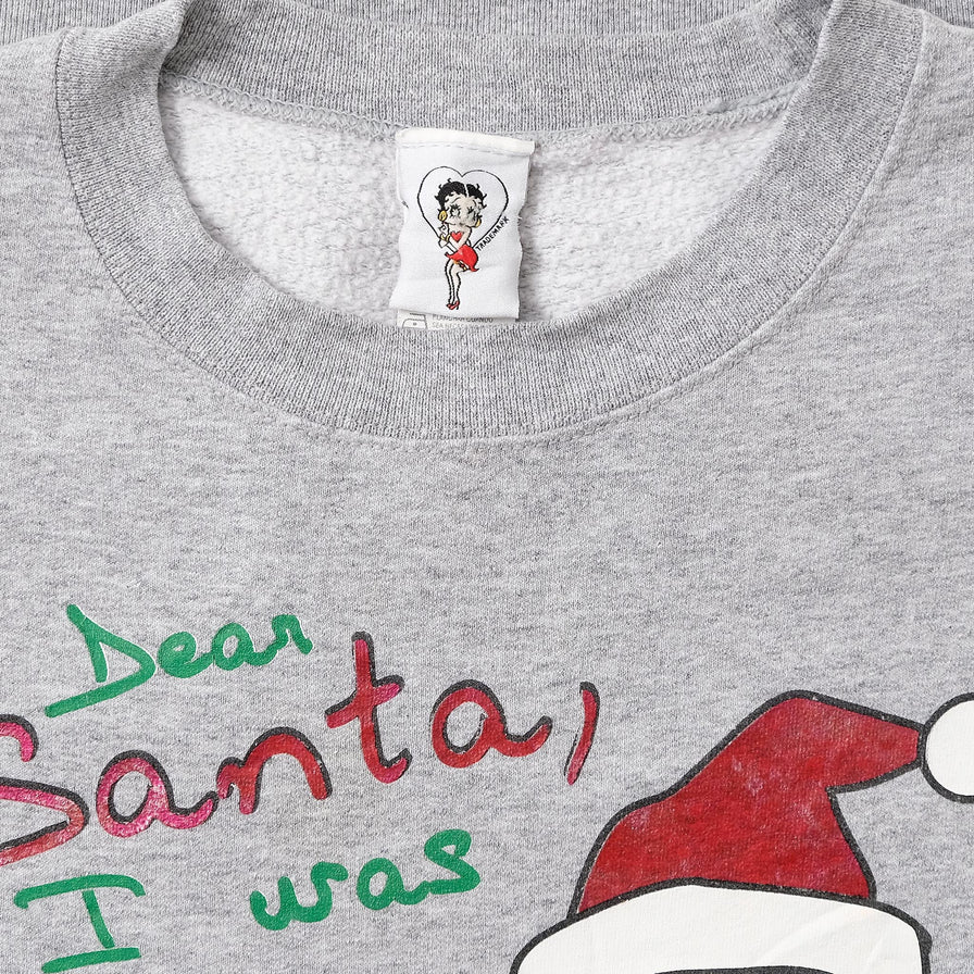 Vintage Betty Boob Christmas Sweater Large 