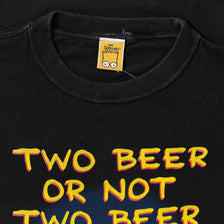 Vintage Simpsons Two Beer T-Shirt Large 