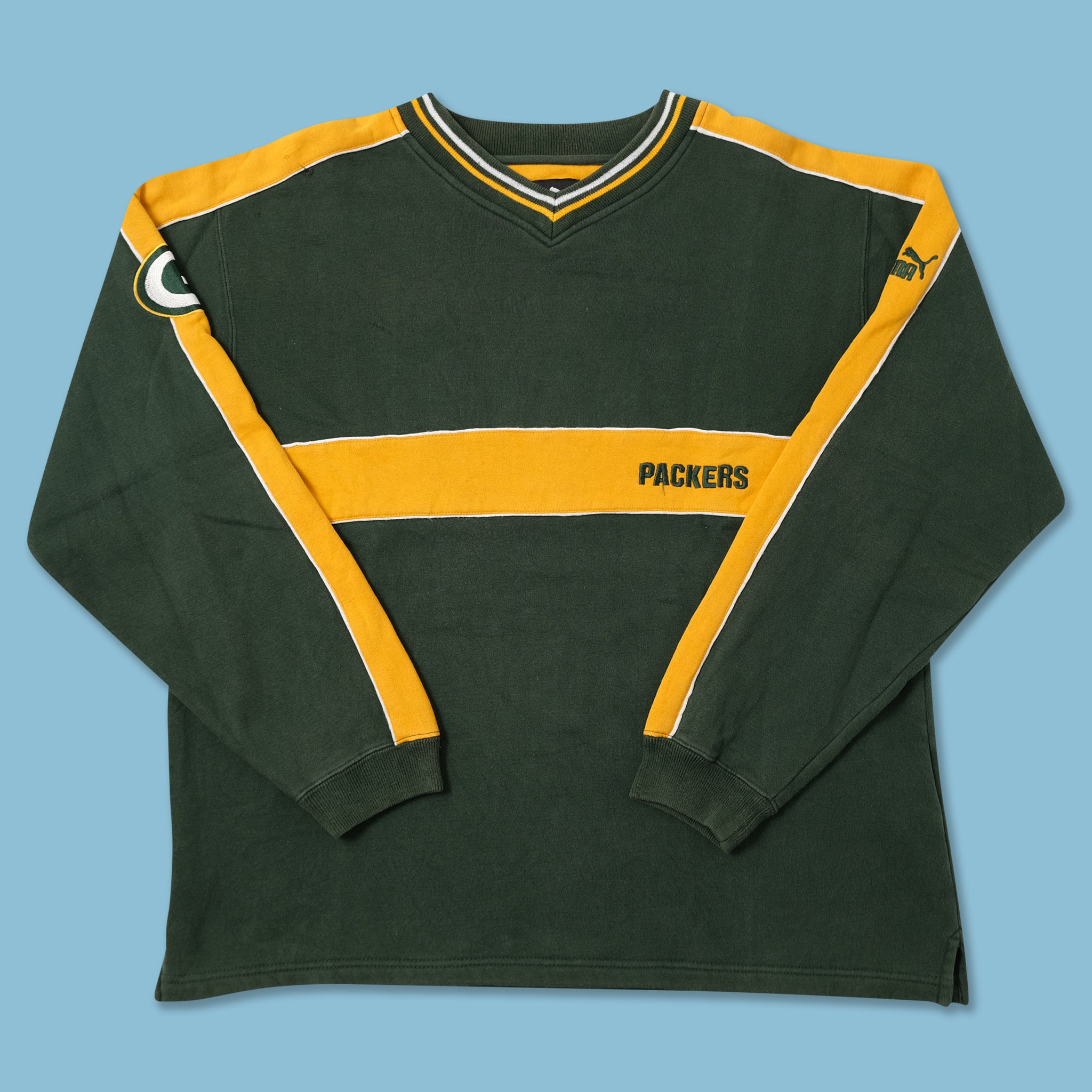 Classic Puma Green Bay Packers Sweater. Youth Medium(10-12) — TopBoy