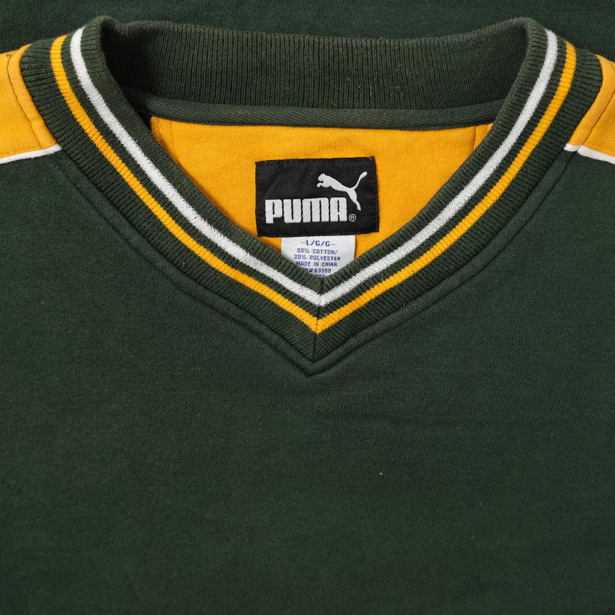 Vintage Puma Green Bay Packers Sweater Large 