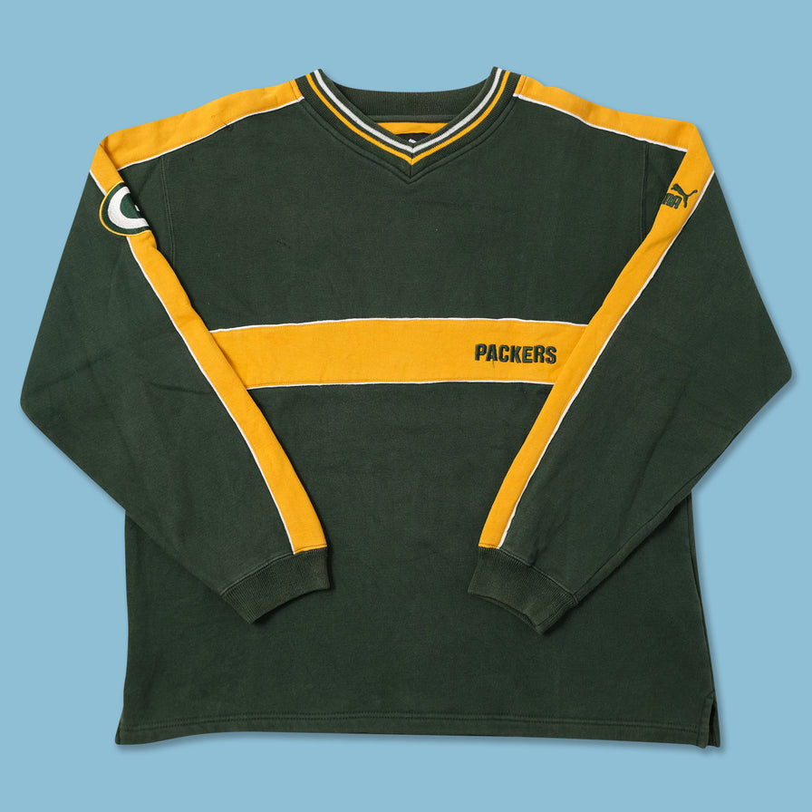Vintage Puma Green Bay Packers Sweater Large 