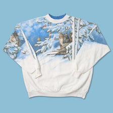 Vintage Wolves Sweater Medium 