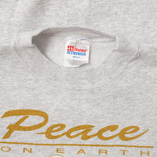 Vintage Peace On Earth Sweater XLarge 