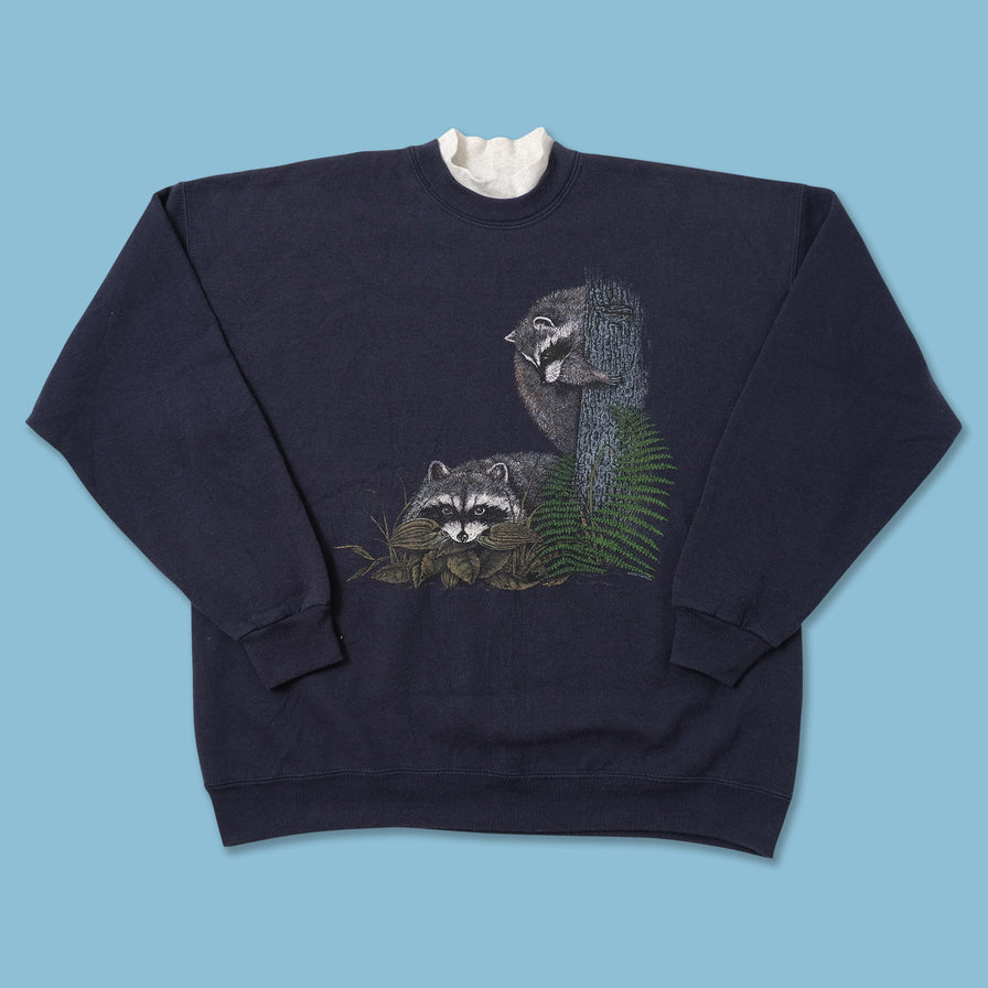 Vintage Racoon Sweater XLarge 