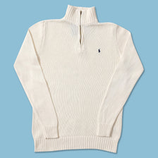 Vintage Polo Ralph Lauren Q-Zip Knit Sweater Small 