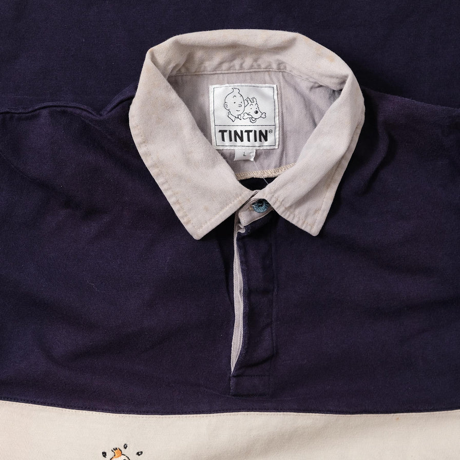 Vintage Tintin Rugby Sweater Large 