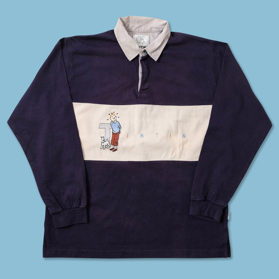 Vintage Tintin Rugby Sweater Large 